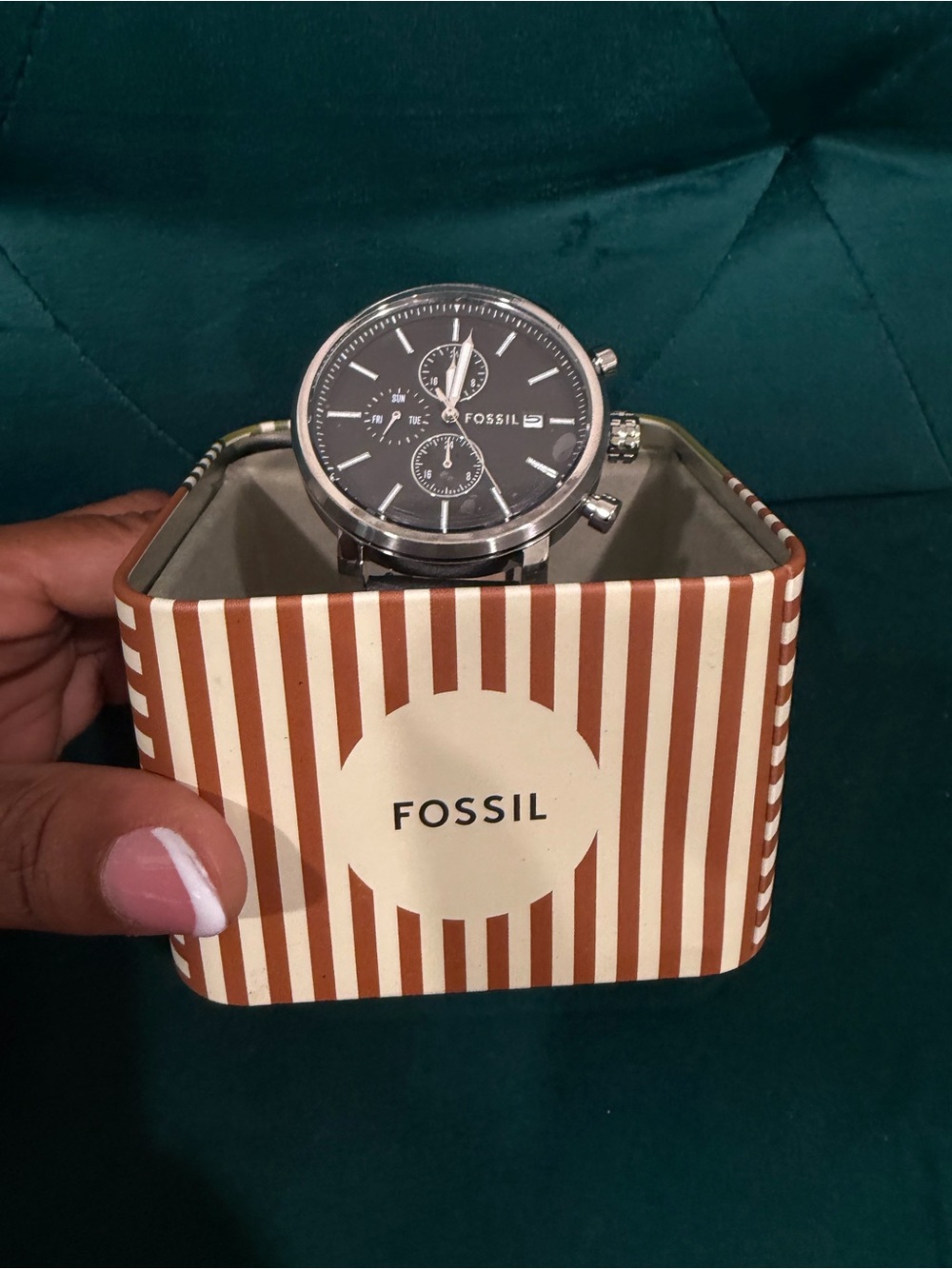 Fossil Men’s Black Chronograph Watch - Stainless Steel